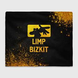 Плед флисовый Limp Bizkit - gold gradient, цвет: 3D-велсофт