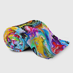 Плед флисовый Маскировка хамелеона на фоне ярких красок, цвет: 3D-велсофт — фото 2
