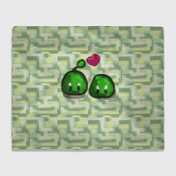 Плед флисовый Зеленые слаймы стардью, цвет: 3D-велсофт