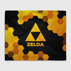 Плед флисовый Zelda - gold gradient, цвет: 3D-велсофт