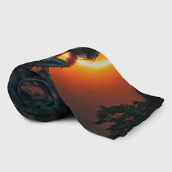 Плед флисовый Тень Лары Крофт, цвет: 3D-велсофт — фото 2