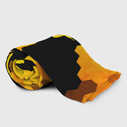 Плед флисовый Counter Strike - gold gradient, цвет: 3D-велсофт — фото 2