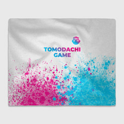 Плед Tomodachi Game neon gradient style: символ сверху