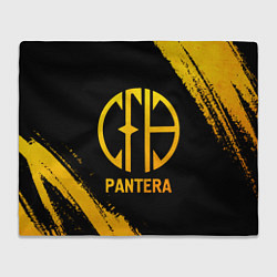 Плед флисовый Pantera - gold gradient, цвет: 3D-велсофт