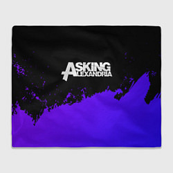 Плед флисовый Asking Alexandria purple grunge, цвет: 3D-велсофт