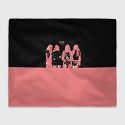 Плед флисовый BLACK PINK на черно-розовом, цвет: 3D-велсофт