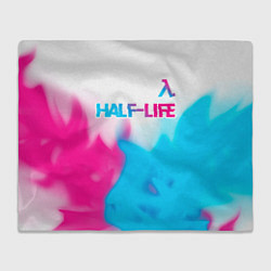 Плед Half-Life neon gradient style: символ сверху