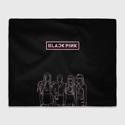 Плед флисовый Blackpink - art contour, цвет: 3D-велсофт