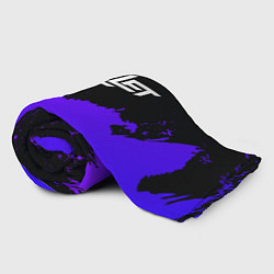 Плед флисовый Skillet purple grunge, цвет: 3D-велсофт — фото 2