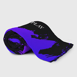 Плед флисовый Coldplay purple grunge, цвет: 3D-велсофт — фото 2