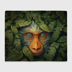 Плед флисовый Обезьяна в джунглях, цвет: 3D-велсофт