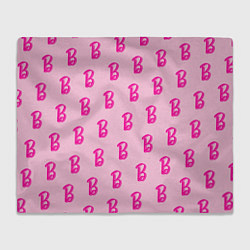 Плед флисовый Барби паттерн буква B, цвет: 3D-велсофт