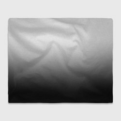 Плед флисовый Бело-чёрный градиент, цвет: 3D-велсофт