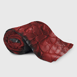 Плед флисовый Черная красная текстура, цвет: 3D-велсофт — фото 2