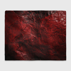 Плед флисовый Текстура красная кожа, цвет: 3D-велсофт