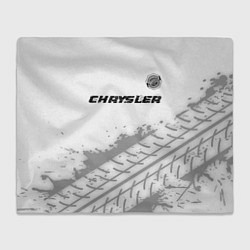 Плед Chrysler speed на светлом фоне со следами шин: сим