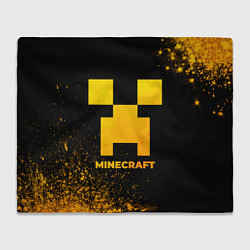 Плед флисовый Minecraft - gold gradient, цвет: 3D-велсофт