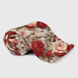 Плед флисовый Розы паттерн, цвет: 3D-велсофт — фото 2