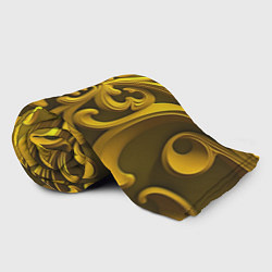 Плед флисовый Желтый объемный узор, цвет: 3D-велсофт — фото 2