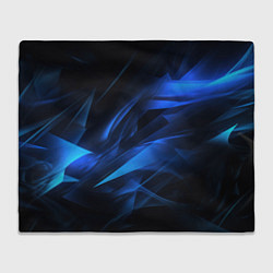 Плед флисовый Black blue texture, цвет: 3D-велсофт