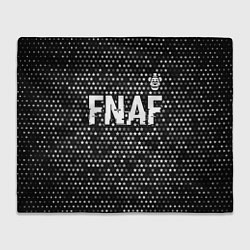 Плед флисовый FNAF glitch на темном фоне: символ сверху, цвет: 3D-велсофт