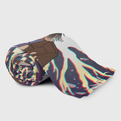 Плед флисовый Атака Титанов Eren Yaeger, цвет: 3D-велсофт — фото 2
