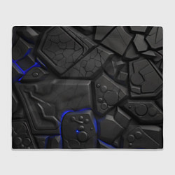 Плед флисовый Черные объемные плиты, цвет: 3D-велсофт