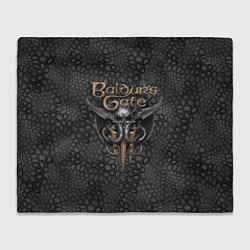 Плед Baldurs Gate 3 logo dark black