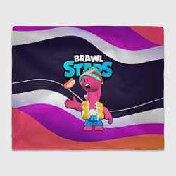 Плед флисовый Даг с хотдогом - Brawl Stars, цвет: 3D-велсофт