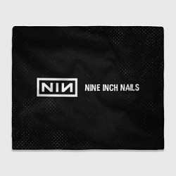 Плед флисовый Nine Inch Nails glitch на темном фоне: надпись и с, цвет: 3D-велсофт