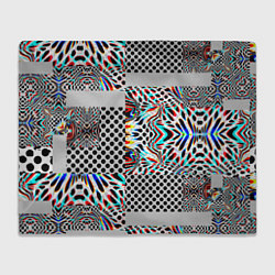Плед флисовый Абстракция электро, цвет: 3D-велсофт