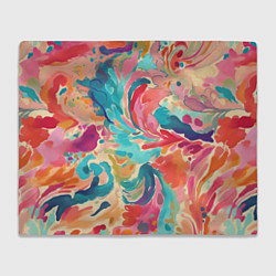 Плед флисовый Акварельная абстракция, цвет: 3D-велсофт