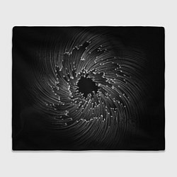 Плед флисовый Абстракция черная дыра, цвет: 3D-велсофт