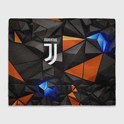 Плед флисовый Juventus orange black style, цвет: 3D-велсофт