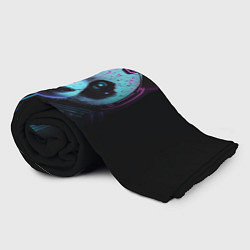 Плед флисовый Панда в стиле киберпанк, цвет: 3D-велсофт — фото 2
