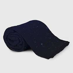 Плед флисовый Тёмный космос и синие звёзды, цвет: 3D-велсофт — фото 2