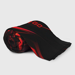 Плед флисовый CSGO red black logo, цвет: 3D-велсофт — фото 2