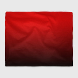 Плед флисовый Градиент красно-чёрный, цвет: 3D-велсофт