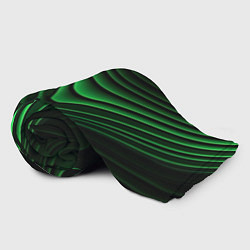 Плед флисовый Зеленые линии абстракция, цвет: 3D-велсофт — фото 2