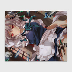 Плед флисовый Touhou Project Sakuya Izayoi, цвет: 3D-велсофт