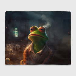 Плед флисовый Frog Pepe, цвет: 3D-велсофт