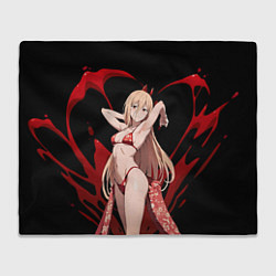 Плед флисовый Пауэр - демон крови, цвет: 3D-велсофт