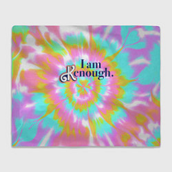 Плед флисовый I am Kenough - retro tie-dye, цвет: 3D-велсофт