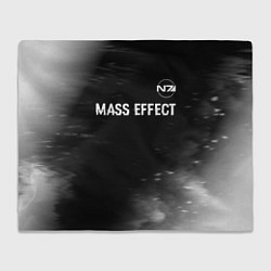 Плед Mass Effect glitch на темном фоне: символ сверху