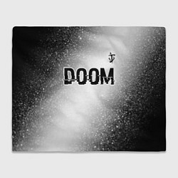 Плед Doom glitch на светлом фоне: символ сверху