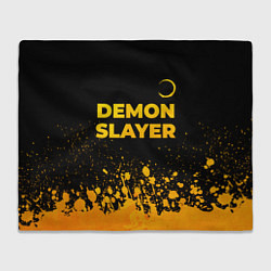 Плед Demon Slayer - gold gradient: символ сверху
