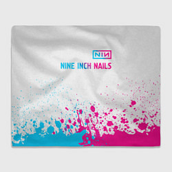 Плед Nine Inch Nails neon gradient style: символ сверху