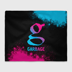 Плед флисовый Garbage - neon gradient, цвет: 3D-велсофт