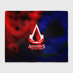 Плед флисовый Assassins Creed fire, цвет: 3D-велсофт