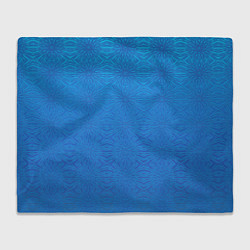 Плед флисовый Переливающаяся абстракция голубой, цвет: 3D-велсофт